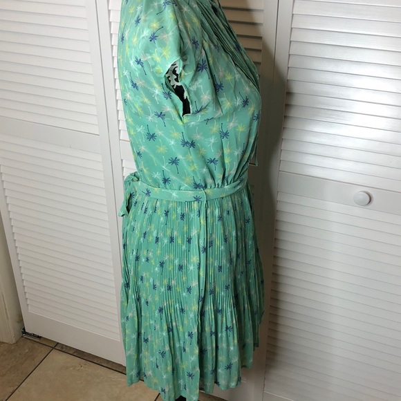Lauren Conrad Sheer Palm Tree Dress & Slip Size 4 - Picture 4 of 8